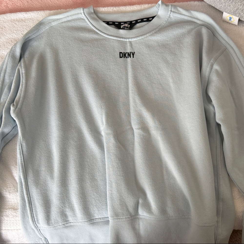 DKNY women’s Soft Blue Crewneck Sweater